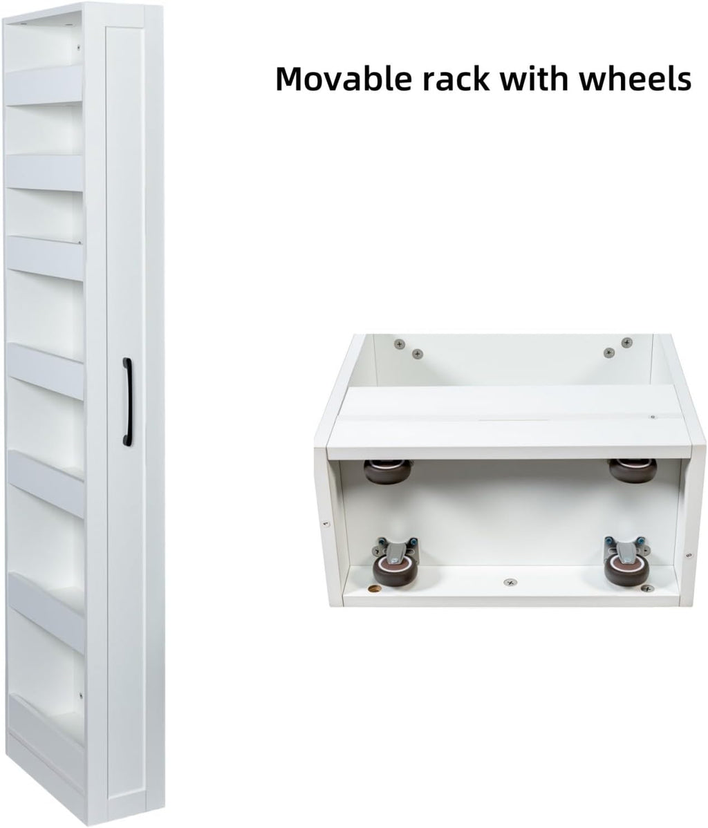 7-Tier Pull Out Narrow Pantry Cabinet