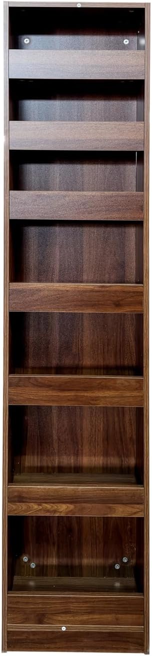 Walnut Pull Out Slim Storage Cart
