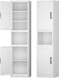 67in White Metal Slim Cabinet