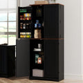 72in Black Farmhouse Pantry Cabinet