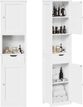 White Slim Corner Storage Cabinet