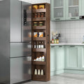 Walnut Pull Out Slim Storage Cart