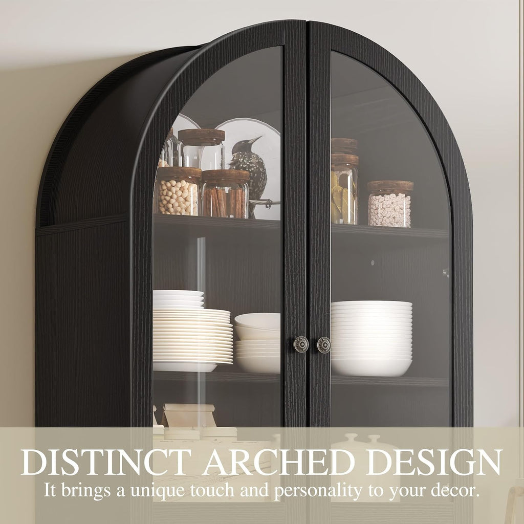 Black Oak Farmhouse Tall Pantry Cabinet