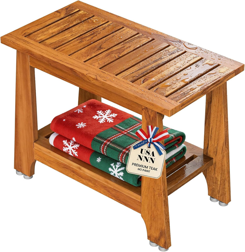 Teak Shower Bench Stool