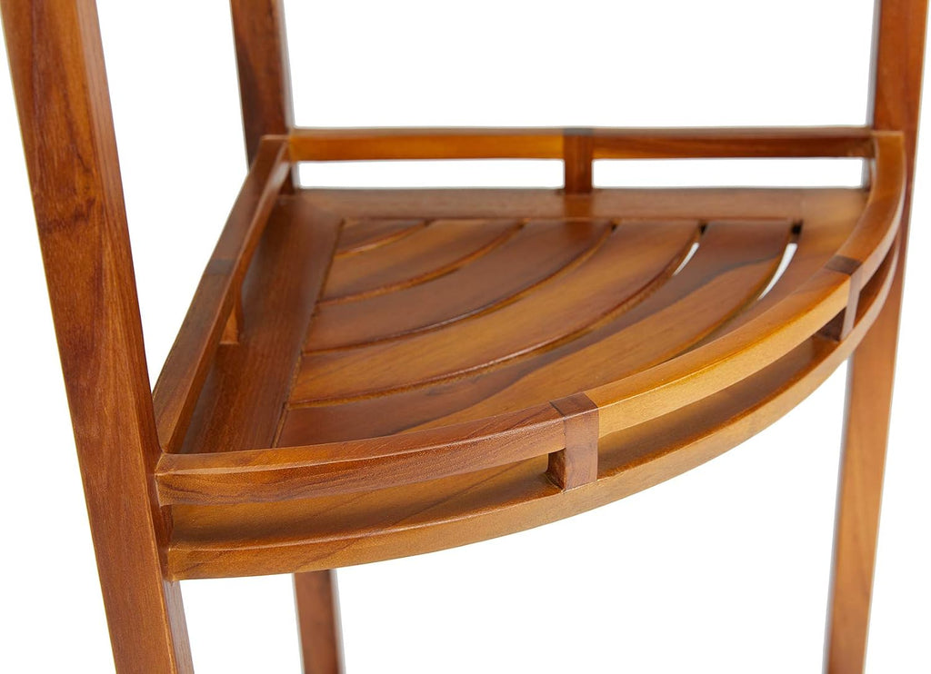 3-Tier Teak Corner Shower Shelf