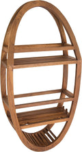 Oval Teak Hanging Shower Caddy