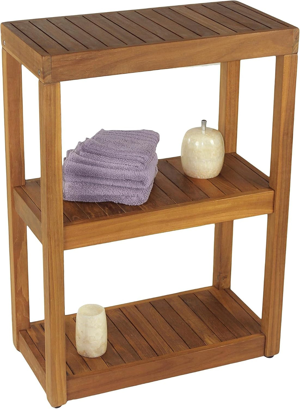 3-Tier Rectangle Teak Shower Stand
