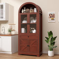 Brown Farmhouse Tall Storage Cabinet