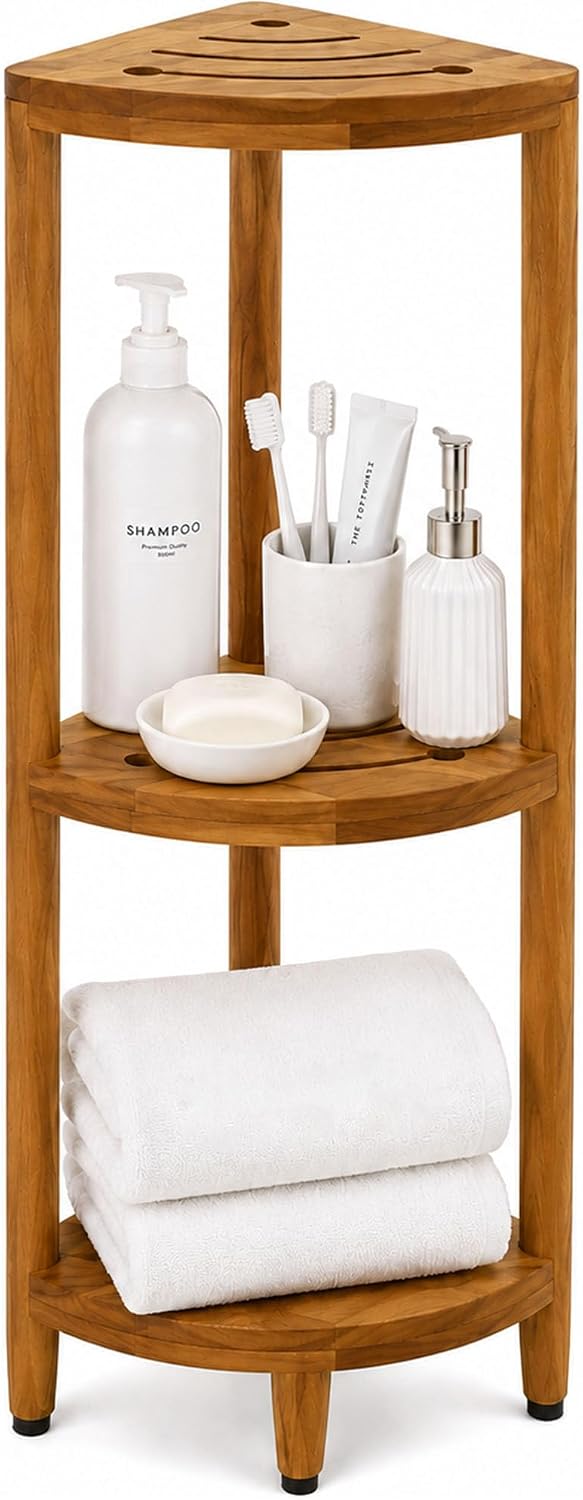 3-Tier Kai Teak Corner Shower Stand