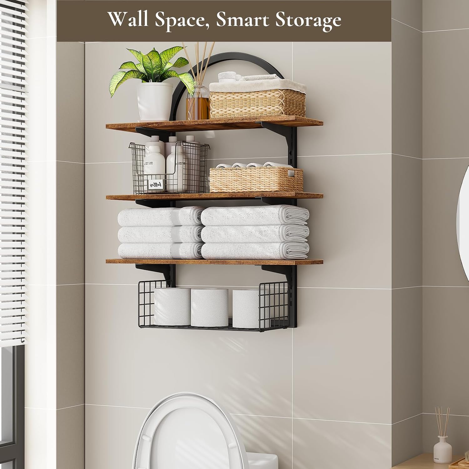 3-Tier Wall Mount Bathroom Shelf