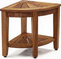 Corner Teak Shower Bench