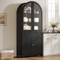 Black Oak Farmhouse Tall Pantry Cabinet