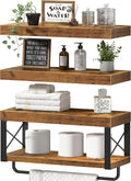 3-Pack 16in Rustic Floating Shelves