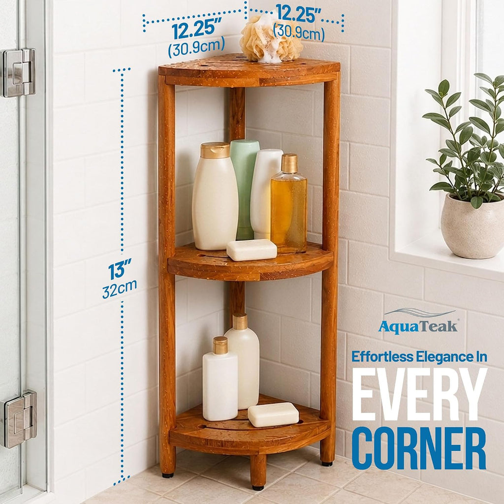 3-Tier Kai Teak Corner Shower Stand